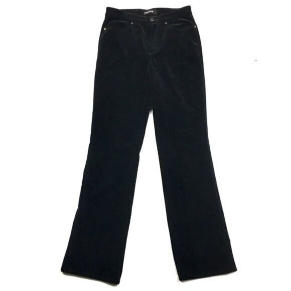 Cambio Black‎ Velvet Stretch High Rise Bootcut Pant